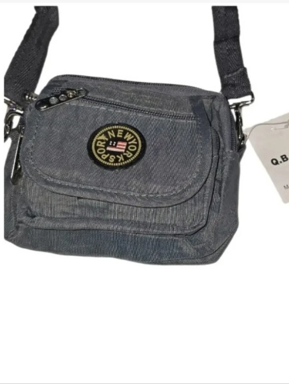 Q.B.L.L.C-Mjni Zip Pouch Crossbody Bag (Gray 🩶)